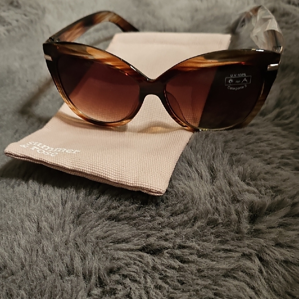 Summer & Rose Tortoise Cat-Eye Sunglasses